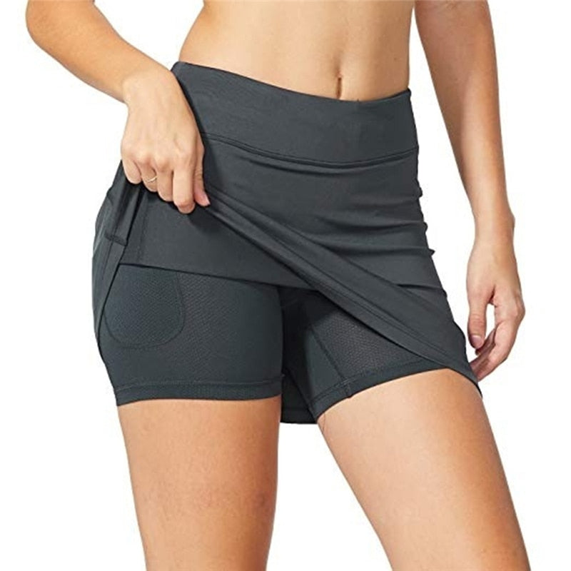 Performance Active Skorts Skirt Shorts Womens Pencil Skirt Running Tennis Golf Workout Sports Natural Clothes Pocket