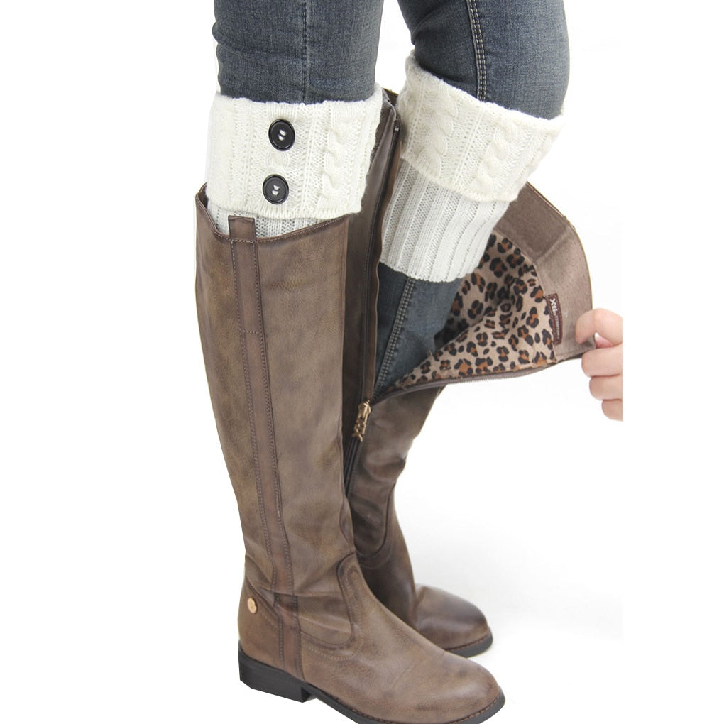 Women Winter Knitted Leg Warmer Boot Toppers - Keep Warm