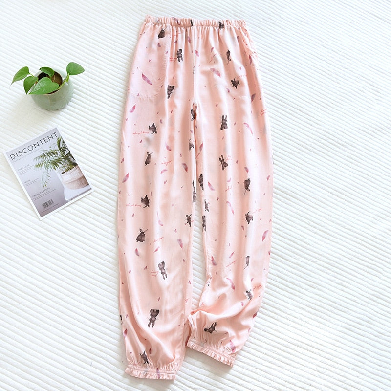 Japanese style cotton pajamas spring and summer in multiple colors and designs